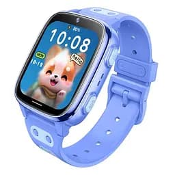 Смарт годинник дитячий Lemfo D57 з GPS трекером, 4G SIM-картою, відеодзвінками, прослуховуванням, геозоною та кнопкою SOS Синій - мініатюра 4