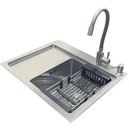 Комплект мийка + змішувач Romzha Caravela 58R (C)