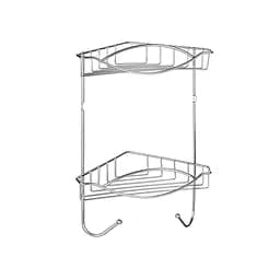 Полка решетка угловая 2-уровневая с крючками NIAGARA (04113)