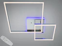 Стельова LED люстра хром мат 84Вт пульт 14м²