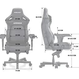 Геймерське крісло Anda Seat Kaiser 4 L Linen Fabric Carbon Black (AD12YDDC-L-20-B-CF) [121781] - мініатюра 12