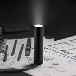 Ліхтарик з павер банком 3000 мач Solove X3S Portable Flashlight Type-C чорний - мініатюра 2