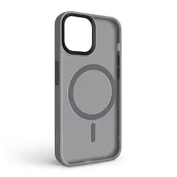 Чехол для Apple iPhone 14, Uniq MagCase, серый, противоударный, панель-накладка с MagSafe, ударопрочный TPU+PC, с магнитом MagSafe, поддержка полноценной беспроводной зарядки, ArmorStandart (ARM75280) - мініатюра 2