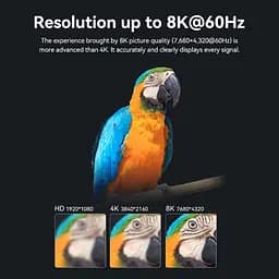 Кабель HDMI M - M, 15.0 м, V2.1, Optical 8K 60Гц 48Gbps Dolby 7.1 TPE Black Zinc Alloy Vention - мініатюра 6