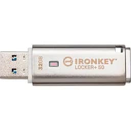 USB флеш-накопичувач Kingston IronKey Locker Plus 50 32GB USB-A 3.2 Silver [IKLP50/32GB] [101527] - мініатюра 2
