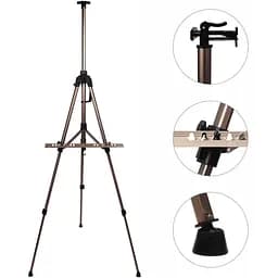 Мольберт-тренога DK ART &amp; CRAFT алюминиевая кремовая высота 138 см высота полотна 83 см (15304) 