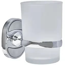 Склянка одинарна настінна Zerix AFB-0106 ZX5056 скло хром