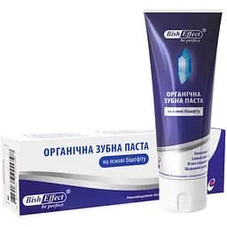 Зубная паста органическая Bisheffect 75 мл, натуральная без фтора с бишофитом и экстрактами трав