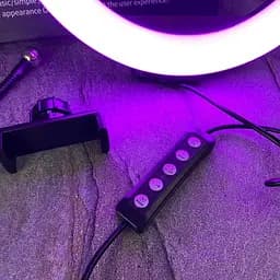 Селфі-лампа LED кільцева 26 см Voltronic MJ26 RGB + штатив - мініатюра 9