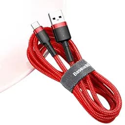 Кабель Baseus Cafule USB - Type-C 3 метра красный CATKLF-U09