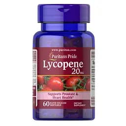 Натуральная добавка Puritan's Pride Lycopene 20 mg, 60 капсул