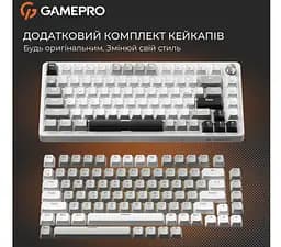 Клавиатура игровая механическая GamePro GPMK-126 Genesis Silver light USB Red Swich Hot-Swap N-KRO Grey - мініатюра 8