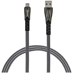Дата кабель USB 2.0 AM to Micro 5P 1.0m black Grand-X (FM09)