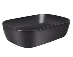 Комплект Qtap Robin: Раковина накладна прямокутна 600x390x150 мм Matt Black + Донний клапан PU03 (QT132143PMBMBN47296) - мініатюра 3