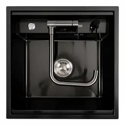 Кухонна мийка CM 50x50 прихована PVD чорна Platinum Handmade, Чорний - мініатюра 8