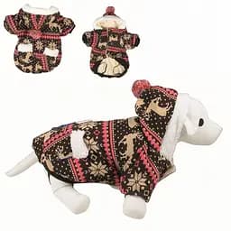 Куртка TatraPet с капюшоном зимняя на плюше Pom Pom 40 см