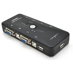 KVM Свитч 4-портовый VEGGIEG K401, переключатель USB, VGA сигнала