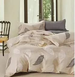 Комплект постельного белья с компаньоном Турция полуторный размер 100% котон Наволочки 70х70 см Діма полутрка Узор перья