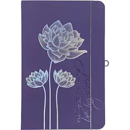 Книга записна Buromax Piante в клітинку 207х136 мм на резинці фіолетова 96 аркушів (BM.255109-07)