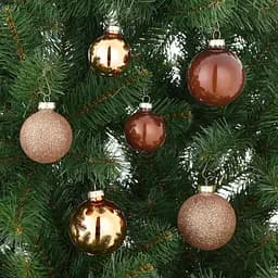 Комплект ялинкових куль Mica Decorations скляні 7/6/5 см шоколад 42 шт. (1180830) - мініатюра 2
