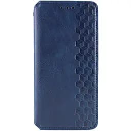 Кожаный чехол-книжка GETMAN Cubic (PU) для Motorola Moto G24 / G04 / E14 Синий