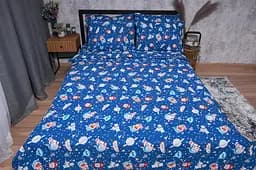 Комплект постільної білизни Moon&Star Бязь Gold Люкс Space Cats King Size 220x240 наволочки 4х50х70 - мініатюра 3