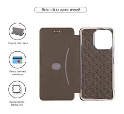 Чехол-книжка для TECNO Spark 40C 4G, G-Case, золотой, кожаный чехол-книга из экокожи (PU) и TPU, с магнитом, с подставкой и вместительным кардхолдером, противоударный, защита всего корпуса, ArmorStandart (ARM89029) - мініатюра 3