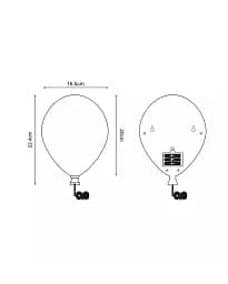 Бра Zuma Line 5905316651173 Ballon LED 1x3W 6000K 40Lm IP20 рожевий - мініатюра 2
