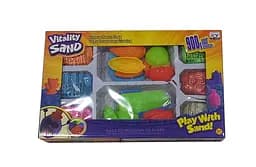 Кінетичний пісок 1901 D/F/G 900 г, 6 кольорів, 14 форм, інструменти, у коробці (6981584672378) Фрукти Вид D