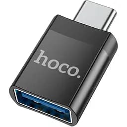 Адаптер перехідник Hoco UA17 Type-C to USB 3.0 F чорний