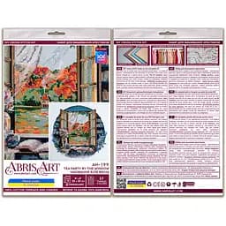 Набір для вишивання хрестиком Abris Art Чаювання біля вікна AH-199 23х23 см - мініатюра 5