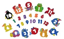 Аква-пазлы Baby Great Морские жители и циферки, 12 игрушек (GB-7623B)