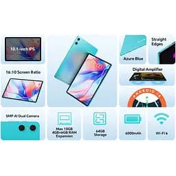 Планшет Teclast P30 10.1" HD /4GB/64GB/ A523 / 6000mAh/ WIFI / 2+5MP/ Metal/ Blue - мініатюра 9
