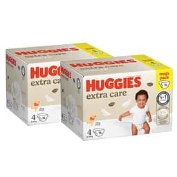 Набір підгузків Huggies Extra Care Box 4 (8-16 кг), 2 уп. х 76 шт.