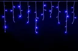 Гірлянда вулична бахрома світлодіодна з мерехтінням новорічна додому Laplandia білий ПВХ провід 25 м Синя (B.02.6W.850.F+)