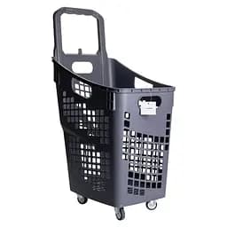 Кошик-візок для супермаркета Yiwu пластиковий 52 x 37 x 90 см (HP-45-16)