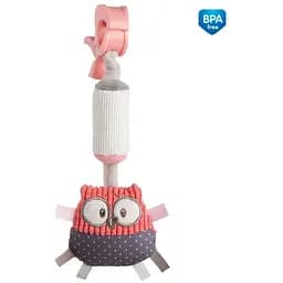 Іграшка-підвіска Canpol babies Pastel Friends з брязкальцем коралова (68/066_cor)