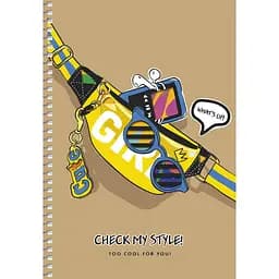 Тетрадь для записей Student А5, в клеточку, спираль, 96 л., Бананка (A5-SC-096-6115K)