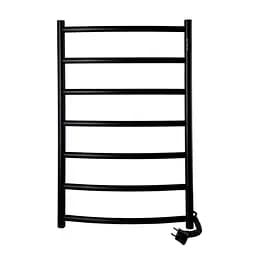Полотенцесушитель UNIO LD ER 700-500-7 BLK Лестница Дуга электро черная (21669)