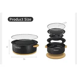 Настільна кругла піч Naturehike CNK2550CF010, 36x32.6x12 см, хромоване залізо - мініатюра 4