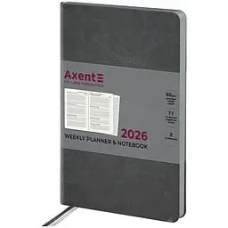 Еженедельник Axent 2026 Partner City Soft 125х195 см серый (8521-26-06-A)