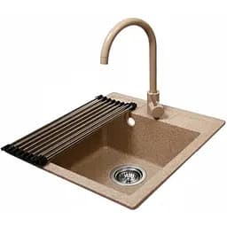 Комплект гранітна мийка + змішувач Romzha Adiere Bezhvy (A)