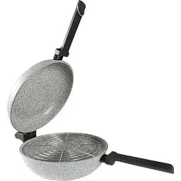 Сковорода подвійна Flonal Dura Induction Rocky Twins з решіткою 28 см (RKIWP2830)