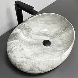 Умивальник VBI Riccia light stone glossy накладний VBI-017202, Мармур