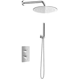 Душевая система Kohlman Axel 20 chrome с термостатом + BOX скрытого монтажа KPL-QW432A20, Хром