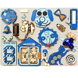 Развивающая игрушка Temple Group Бизиборд Пес 50х40 см голубой (TG1910759176)