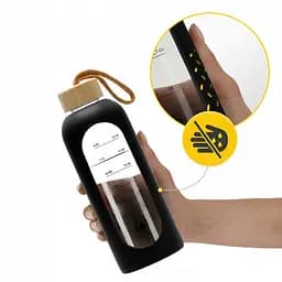 Пляшка для води 4FIZJO спортивна 750 мл скляна Black (P-5905973404174) - мініатюра 3