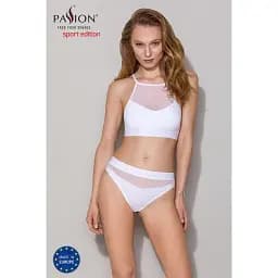Трусики із прозорою вставкою Passion PS006 Panties white L - мініатюра 5