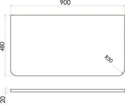 Стільниця кам'яна під умивальник Volle Solid surface 10-40-8103, Коричневий - мініатюра 2