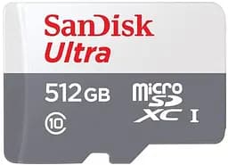Карта пам'яті SanDisk Ultra microSDXC 512GB 100MB/s Class 10 UHS-I, EAN: 0619659196622